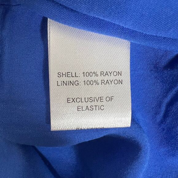 Nurture by Westbound Womens Maxi Dress 2X Blue Floral Boho Peasant Sleeve Rayon - Picture 6 of 9